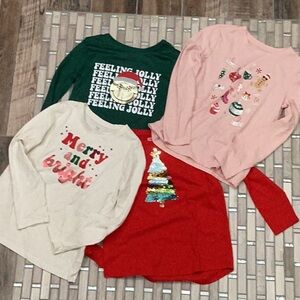 Target Green and Red Long Sleeve Tees Festive Collection